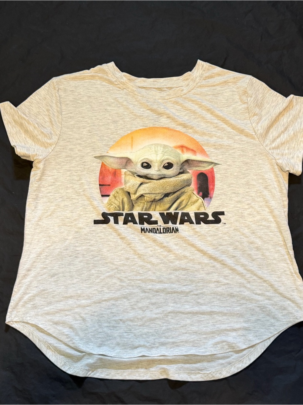 Star Wars The Mandalorian Grogu Baby Yoda Gray Graphic Tee XXXL 21